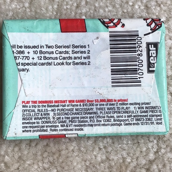 Vintage 5 Unopened pks Donruss Series 2 Baseball Cards, + Puzzle Pieces (1990) - Picture 5 of 11